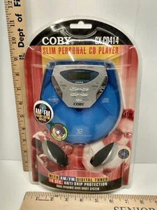 Vintage ungeöffnet 2003 Coby Slim Personal C D Player mit AM/FM Turner CX-CD414 - Bild 1 von 10