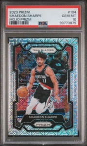 Shaedon Sharpe 2023 Panini Prizm Mojo 25/25 PSA 10 Portland Trailblazers #104 - Picture 1 of 2