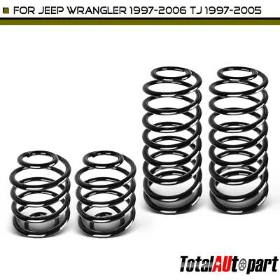 4x Coil Springs for Jeep TJ 1997 1998 1999-2005 Wrangler 1997-2006 Front & Rear - Image 1 of 4