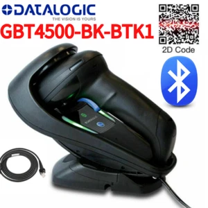 Datalogic GBT4500-BK-BTK1 Wireless Bluetooth 2D Barcode Scanner w Cradle  Black - Picture 1 of 19
