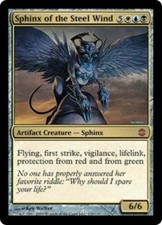 Alara Reborn Sphinx of the Steel Wind - Foil x1 Moderate Play, English Magic Mtg