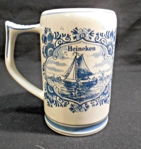 Delft Blue Heineken Mug G.K.B. HandPainted Holland 5 3/4 in. tall - Picture 1 of 4