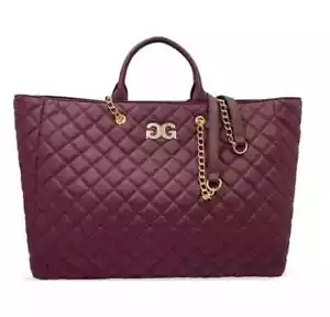 NUEVO Bolso de Mano Gilda Paris Grande Acolchado Vino ¡NUEVO! ENVÍO GRATUITO - Imagen 1 de 3