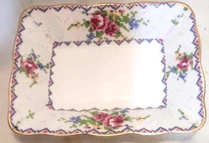 Royal Albert Petit Point pickle dish condiment server rectangular 3.5" - Picture 1 of 2