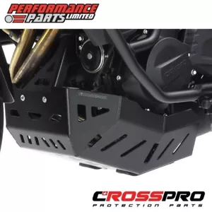 Protector de cárter CF Moto 700 MT 2024 CrossPro negro brillante aluminio placa de choque del motor - Imagen 1 de 5