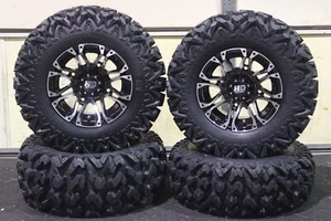 KAWASAKI MULE 4010 25" RIP SAW RADIAL ATV TIRE HD3 M WHEEL KIT KAWL8 - Picture 1 of 7