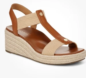 Vionic Calera Women's Espadrille Comfort Wedge Sandal Camel - 11 Medium - Picture 1 of 4