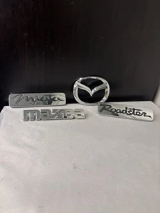 🔥 Mazda MX-5 Miata Roadster OEM Juego de 4 insignias emblema cromado - Imagen 1 de 17