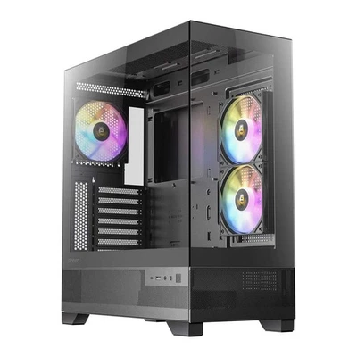 ANTEC CX700 Mid Tower Gaming Case, Black, 270 View Tempered Glass, ARGB PWM Fans - Image 1 of 4