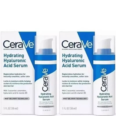 2X New CeraVe Hydrating Hyaluronic Acid Serum Ceramides For All Skin Types 30ml