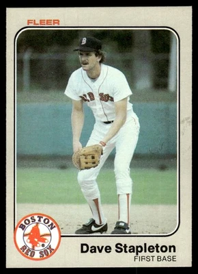 1983 Fleer VTG MLB Baseball NM+ Dave Stapleton Boston Red Sox #196 - Image 1 of 2