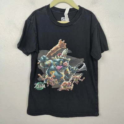 Zelda Tears of the Kingdom T Shirt Nintendo Kids Youth Boys Medium Black - Image 1 of 4