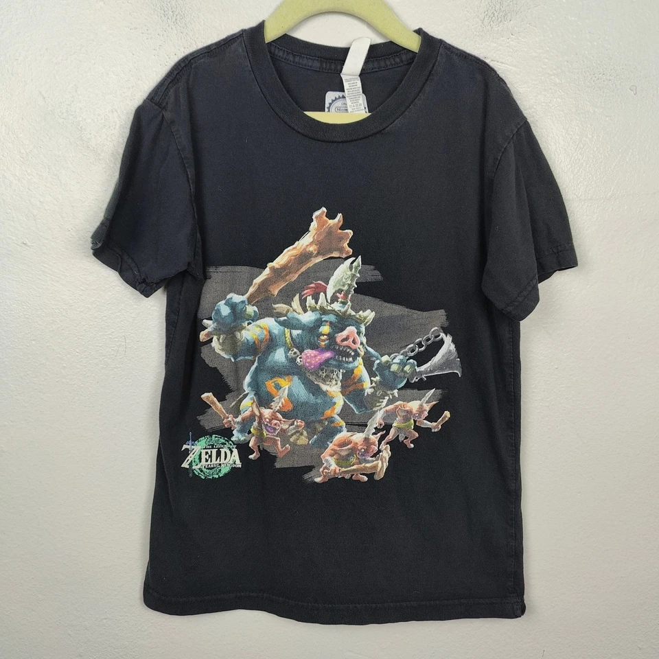 Zelda Tears of the Kingdom T Shirt Nintendo Kids Youth Boys Medium Black - Image 1 of 4