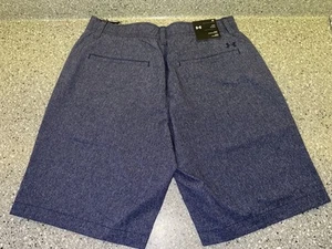 UNDER ARMOUR Shorts Men's 32 Golf Vented Dark Blue 10” Inseam Stretch - Picture 1 of 4