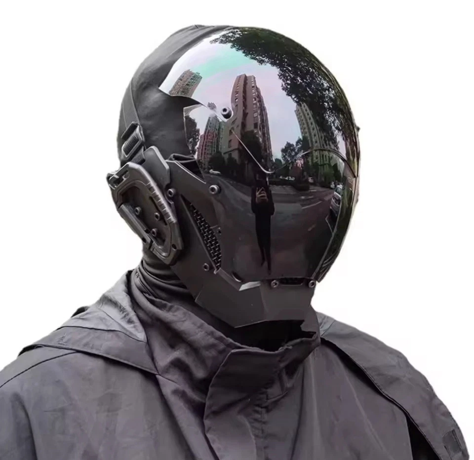 Punk Mask Cosplay for Men, Cosplay Halloween Mask Fit Party Music Festival Ac... - Image 1 of 4