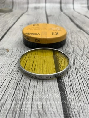 Kodak series V111 K2 Yellow Wratten Lens Filter drop in type w Kodak Filter Case - Image 1 of 4
