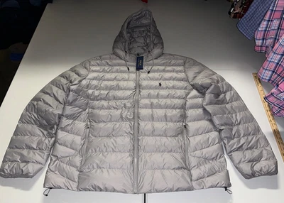 Chaqueta gris con capucha acolchada Polo Ralph Lauren nueva con etiquetas 3XLT alta $248 Foto 1 de 4
