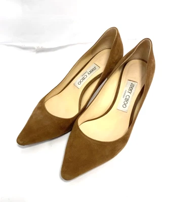 Zapatos de salón JIMMY CHOO marrón gamuza para mujer talla US 6,5 Foto 1 de 4