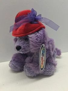 Mary Meyer Sweet Rascals Purple Poodle Puppy Dog Stuffed Plush 8” Red Hat Ladies - Picture 1 of 7