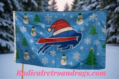 Buffalo Bills Christmas 3x5 ft Flag Banner Football ● FREE SHIPPING ● Limited