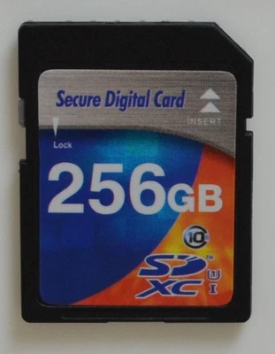 256 GB SD XC Speicherkarte SDXC SDHC High Speed  Karte UHS 1 für Digital Kamera - Bild 1 von 4