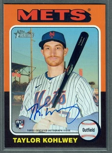 2024 Topps Heritage High Number Taylor Kohlwey Rookie Auto Real One Mets RC SP - Picture 1 of 2