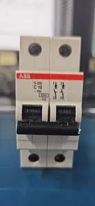 ABB S202-C10 Circuit Breaker, Supplementary, C Curve, 2-Pole, 10A FREE SHIPPING - Picture 1 of 5