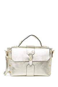 Bolso Bandolera Christian Laurier Cuero Color Dorado Metálico NUEVO - Imagen 1 de 3