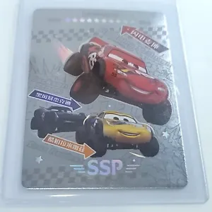 Cars Disney Pixar Card Fun SSP Silver Trading Card Lightning McQueen  - Picture 1 of 3
