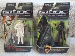 GI Joe Rise of Cobra 2008 Hasbro Snake Eyes Paris Pursuit & Storm Shadow! New - Picture 1 of 14