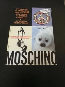 1992 MOSCHINO JEANS ITALIA VINTAGE PUBBLICITA AD EPOCA - Foto 1 di 1