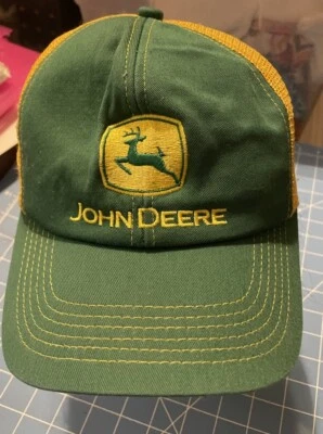 Sombrero/gorra de camionero John Deere Snapback vintage verde y amarillo, productos K Foto 1 de 4