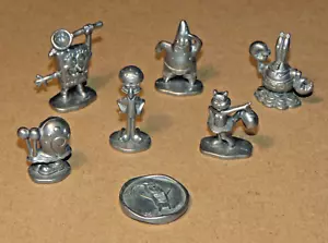 SpongeBob SquarePants Monopoly Game Parts - Full Set Metal Character Tokens - Picture 1 of 1