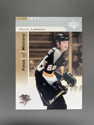2002-03 Upper Deck Piece Of History Mario Lemieux #72 HOF - Image 1 of 2