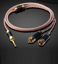 3.5mm Stereo to 2 RCA Cable Hi-end 3.5mm to Dual RCA Cable for amplifier Phone