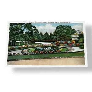 Postal emblema de la Legión Americana Roger Williams Park Providence Rhode Island C491 - Imagen 1 de 2