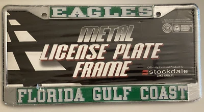 New Unopened "Eagles Florida Gulf Coast" Metal License Plate Frame - Image 1 of 2