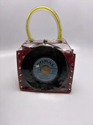 READ Rebecca Pearcy Queen Bee Sun Record Purse Vinyl Record w/ Tag Music Bag Fun - Image 1 of 4
