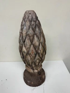 Vintage Terracotta / Clay Finial Pillar Cap Yard Art Pinecone Statue Pineapple - Picture 1 of 7