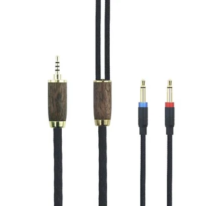2.5mm Balanced Cable 6N OCC Copper Silver Plated Cord Walnut Wood Shell - Picture 1 of 3