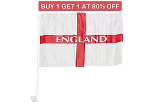 1Pc England Car Window Flags St George Cross Olympics Football Vehicles Decor - Picture 1 of 7