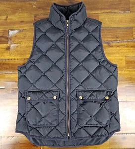 J Crew Down Filled Puffer Vest Womens M Excursion Full Zip Outdoor Hiking - Picture 1 of 10