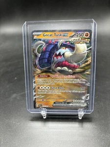 Great Tusk Ex Pokemon TCG 053/091 - Double Rare - Paldean Fates NM - Picture 1 of 2
