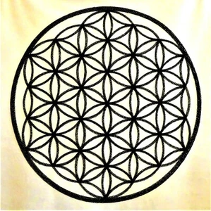 Heilige Geometrie Samt Stoffbrett Blume des Lebens Gitter Reiki Energie Wandbehang  - Bild 1 von 10