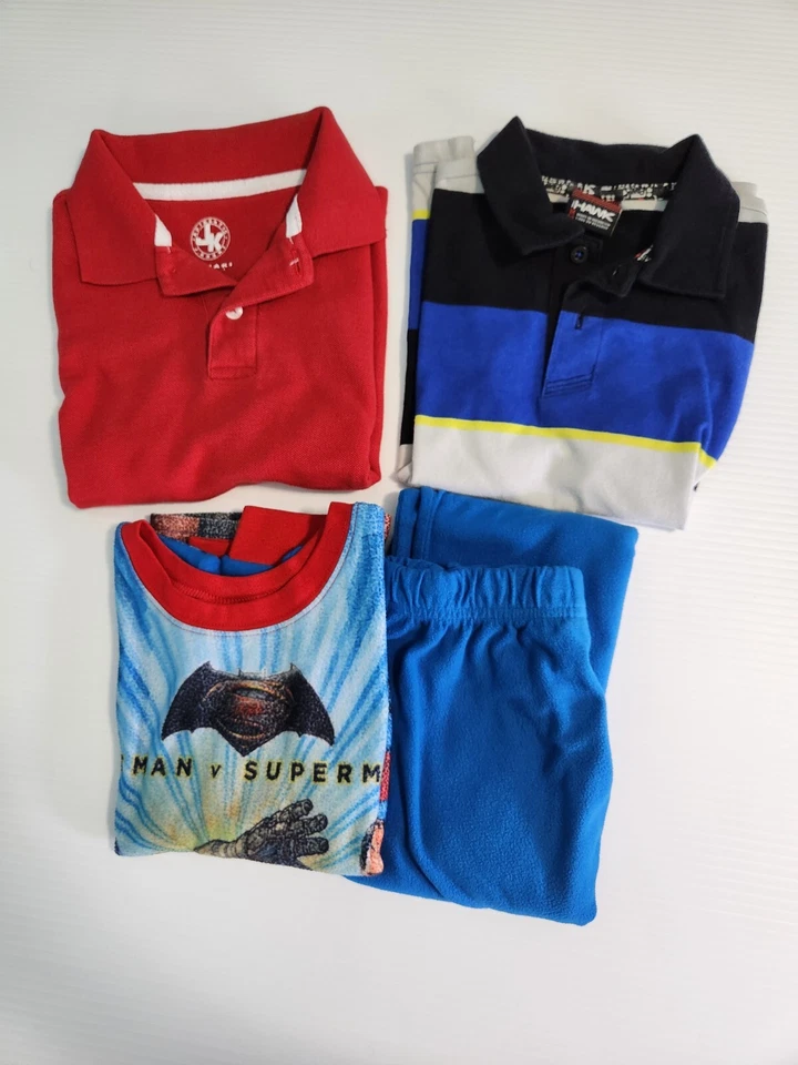 2 Polo Shirts Tony Hawk Sz 5/6 J. Khaki Sz 6 Batman Vs Superman Pajama Set 6/7 — 第 1/4 张图片