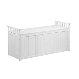 Livsip Outdoor Storage Box Garden Bench Wooden 500L White - Picture 1 of 10