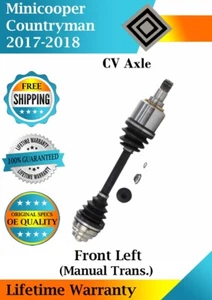 New OE Front Left CV Axle For 2017-2018 Mini Cooper Countryman Lifetime Warranty - Picture 1 of 8