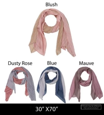 Новый гофрированный двухцветный тени шелковая смесь шарф румяна / бежевый мягкий голова лицо чехол - Изображение 1 из 4