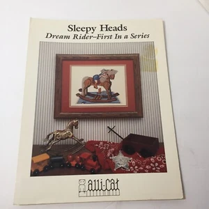 Libro de patrones de punto de cruz Sleepy Heads Dream Rider Allicat caballo mecedor - Imagen 1 de 4