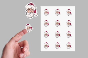 24 x Santa Christmas Envelope Seal Wrap Craft Sticker Vinyl Stickers - Picture 1 of 1